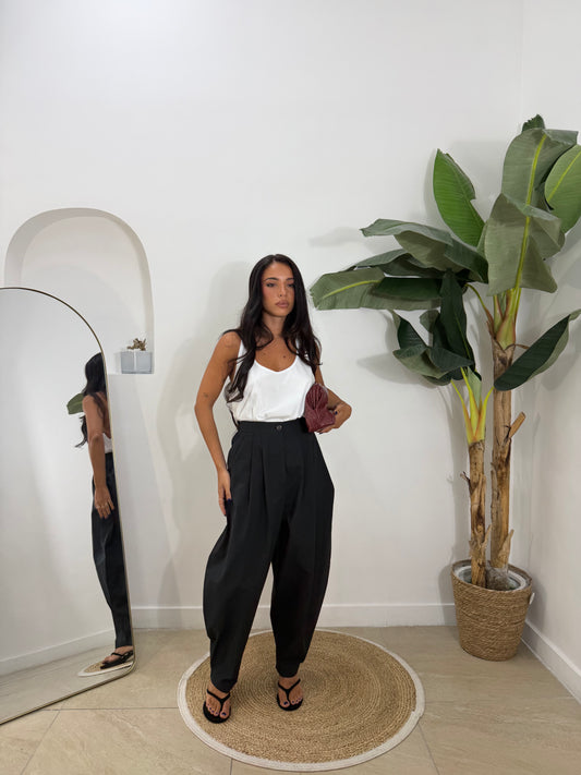 Pantalone cotton nero -Z57