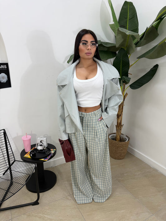 Pantalone quadri ghiaccio -13036