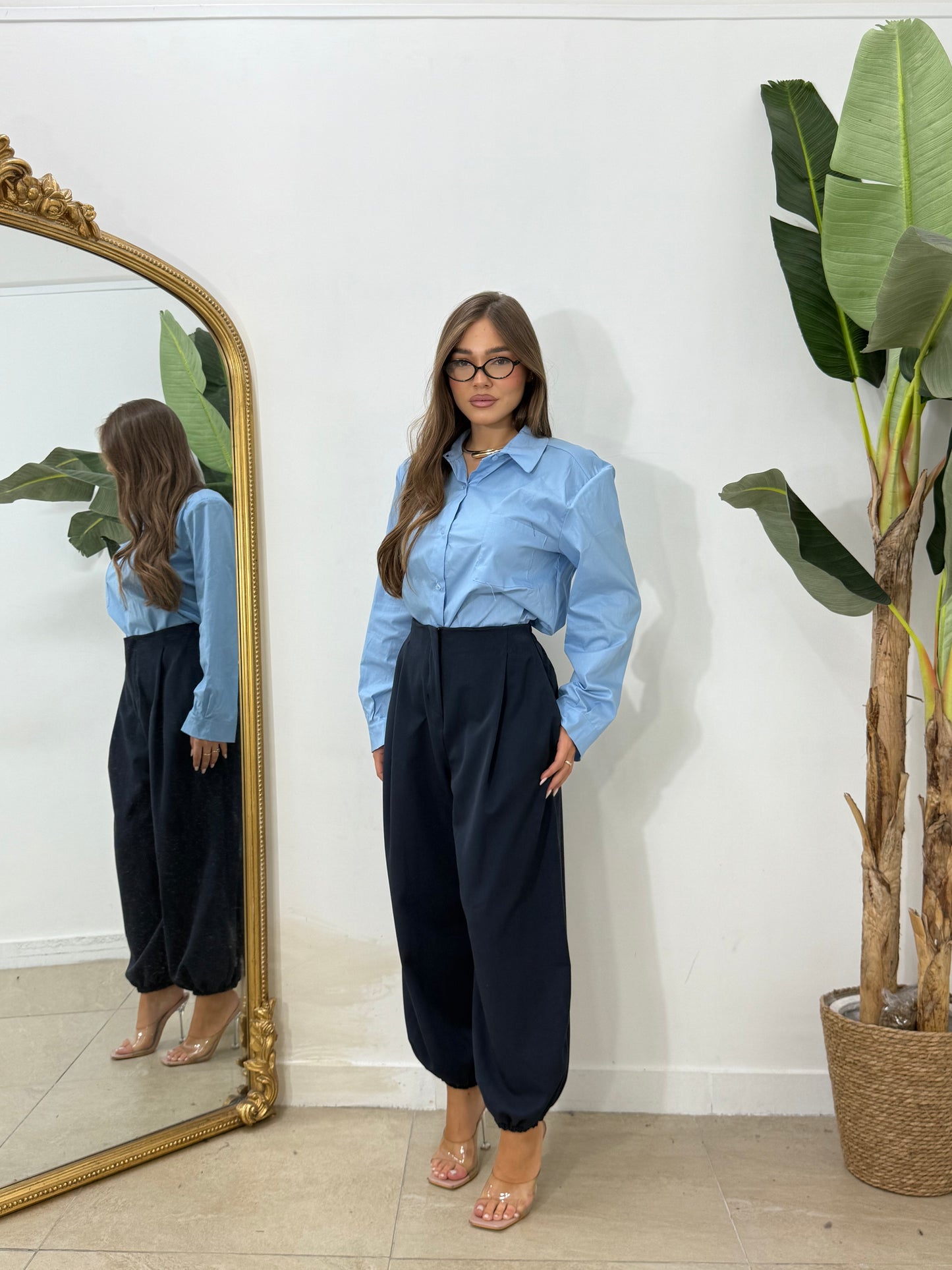 Pantalone ballon blu -18201
