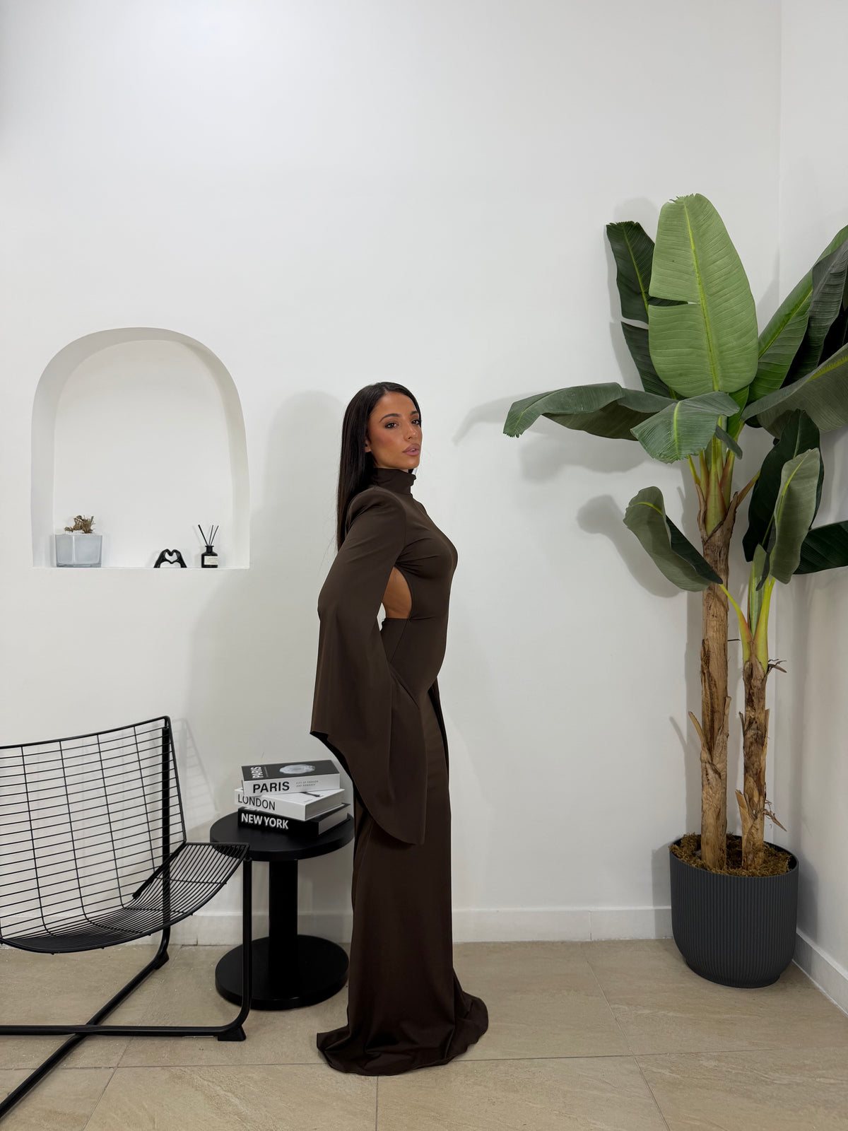 Abito selene marrone - 60853