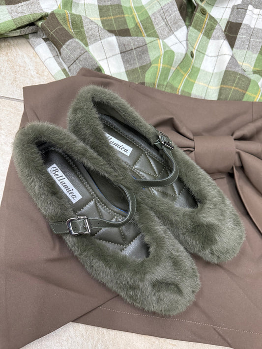 Ballerina pelosette verde -J92