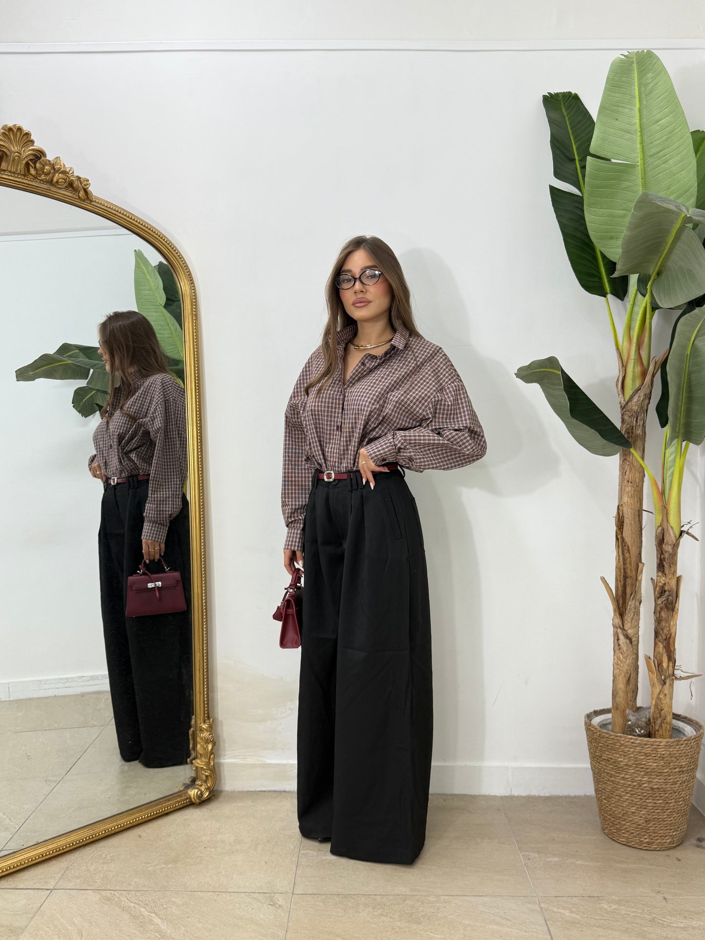 Pantalone palazzo nero -45047