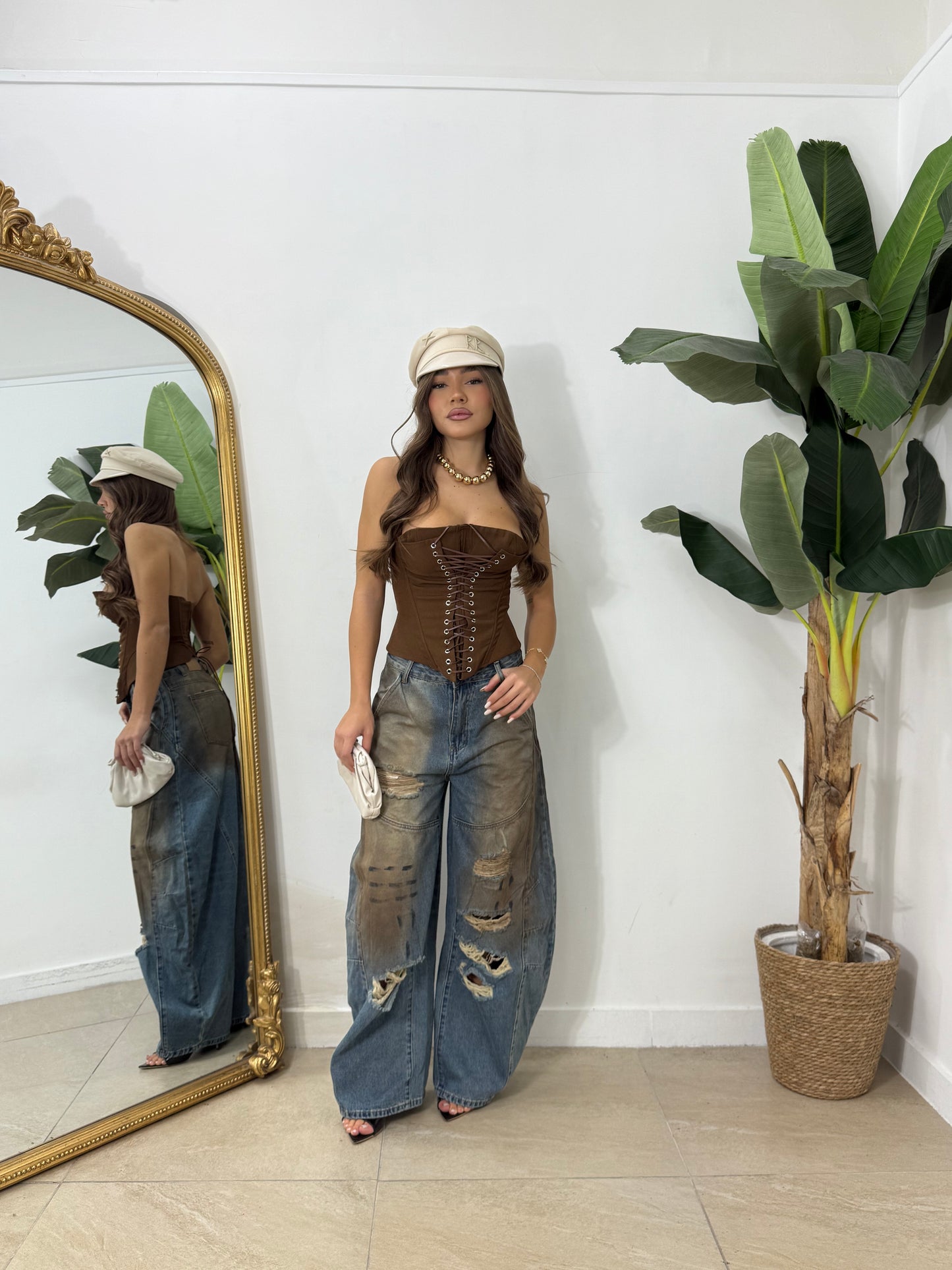 Jeans ballon fume -11780