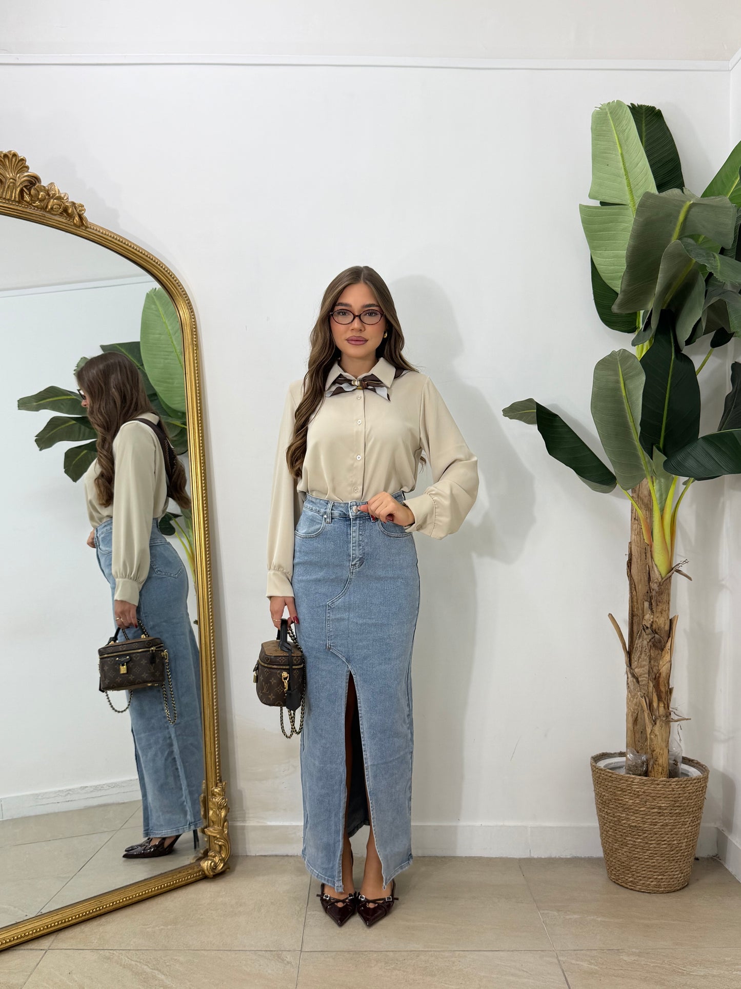Gonna denim lunga 721
