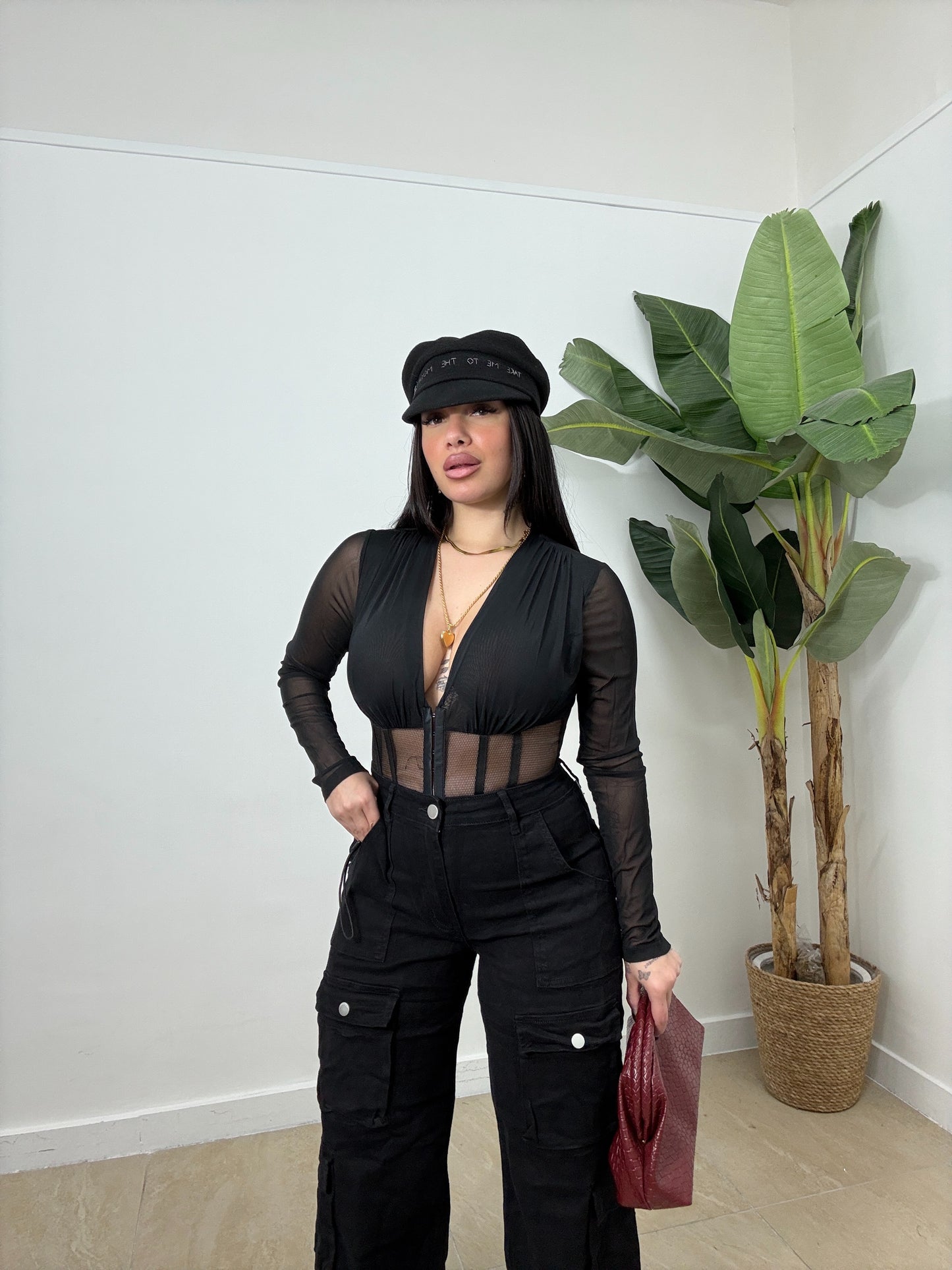 Body bustier nero