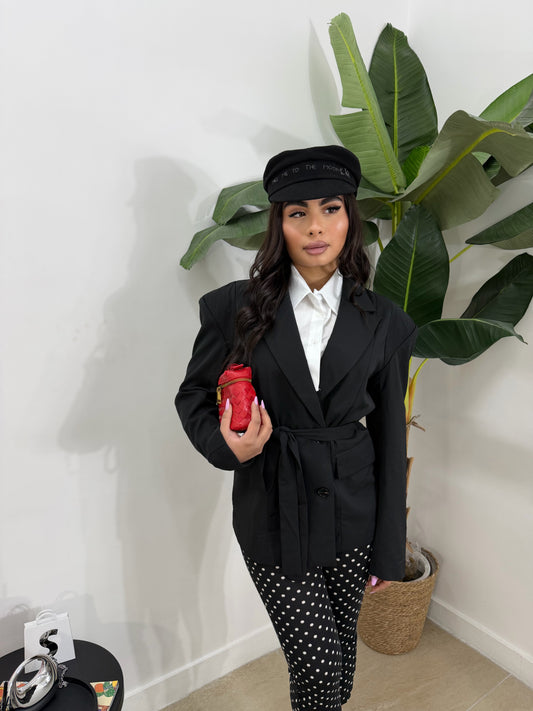 Giacca avvitata nera -80399