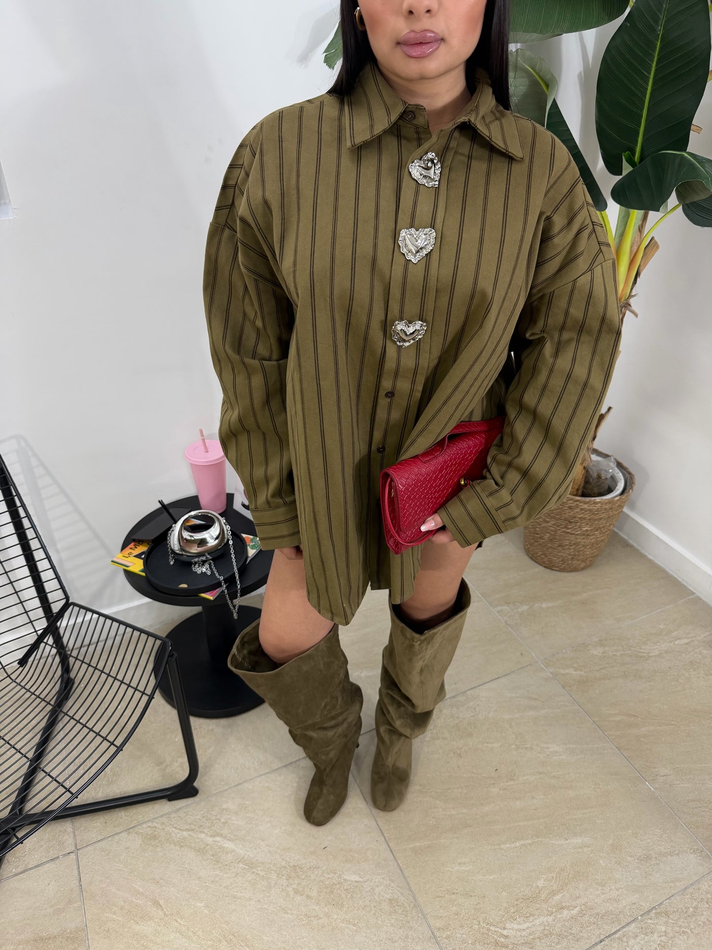 Camicia Dress heart verde -08409