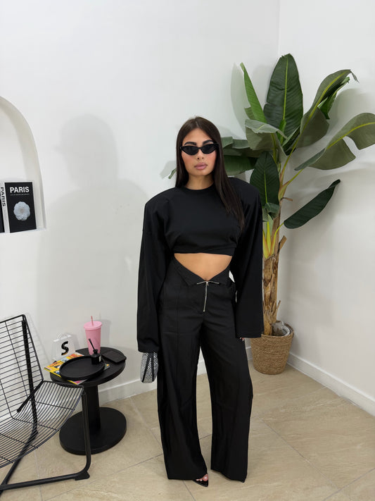 Pantalone bustier nero -19350