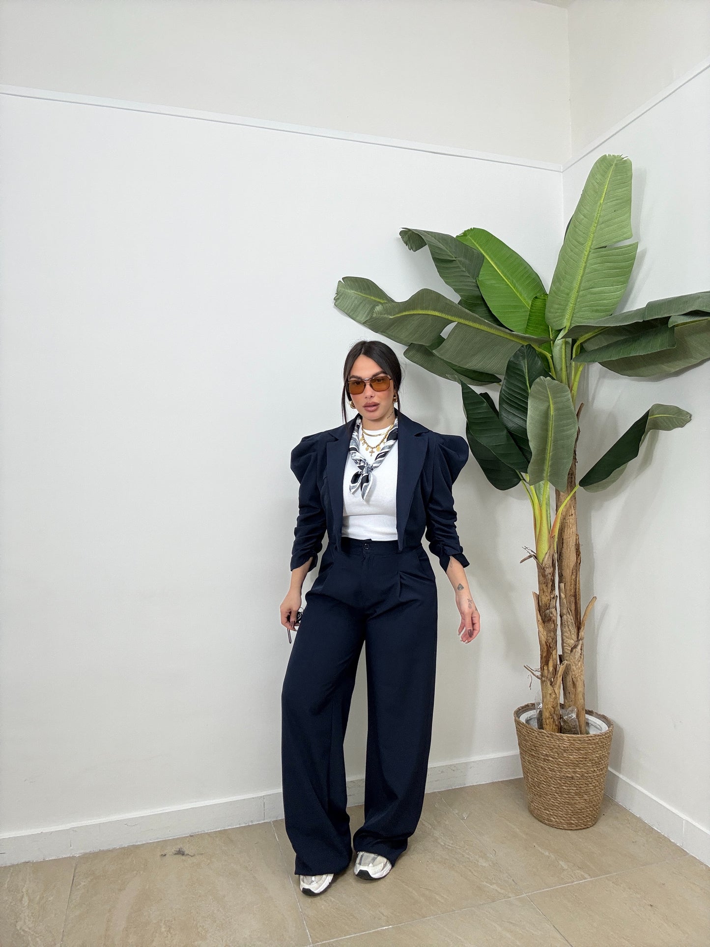 Tailleur drappeggio