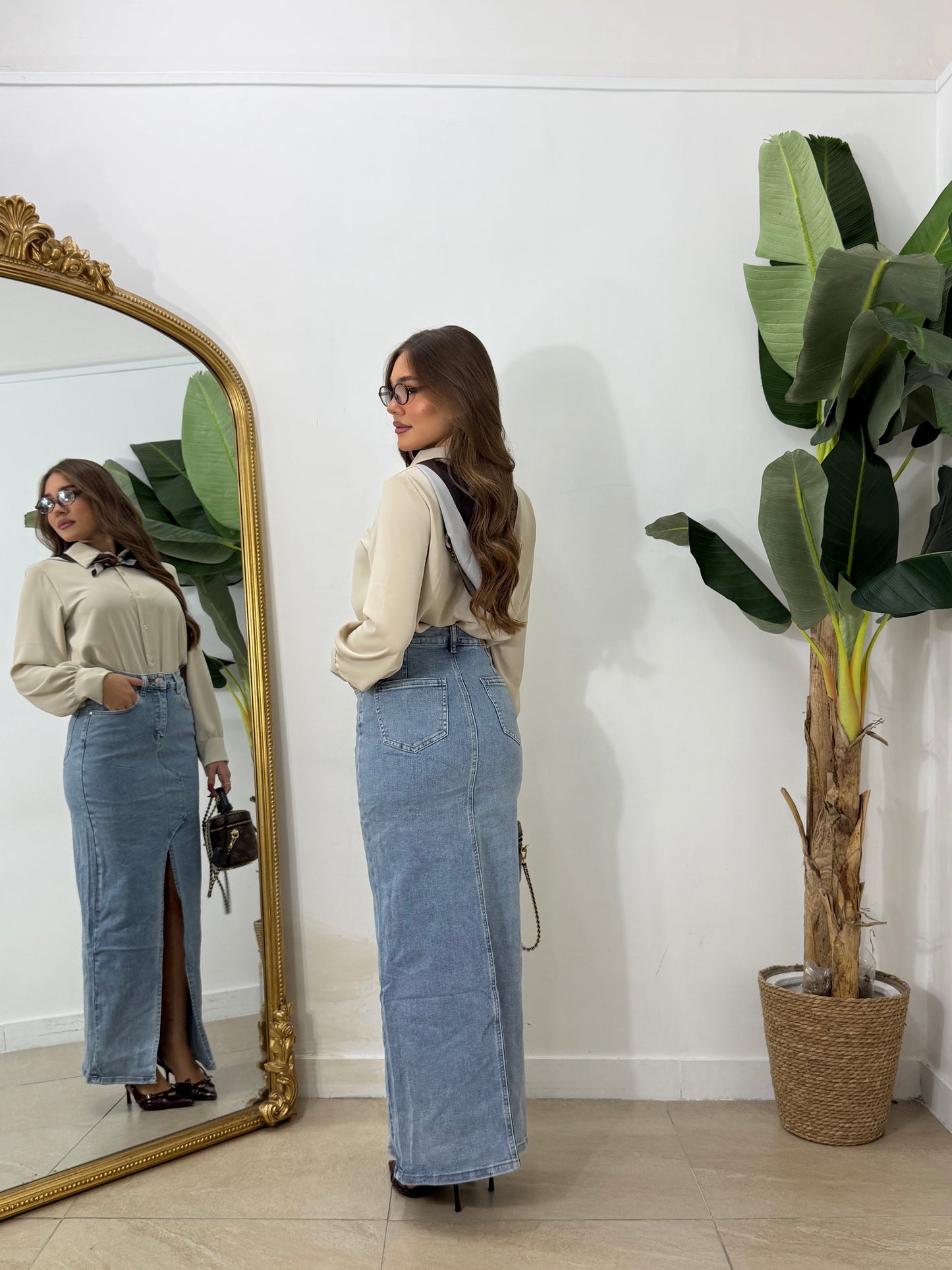 Gonna denim lunga 721