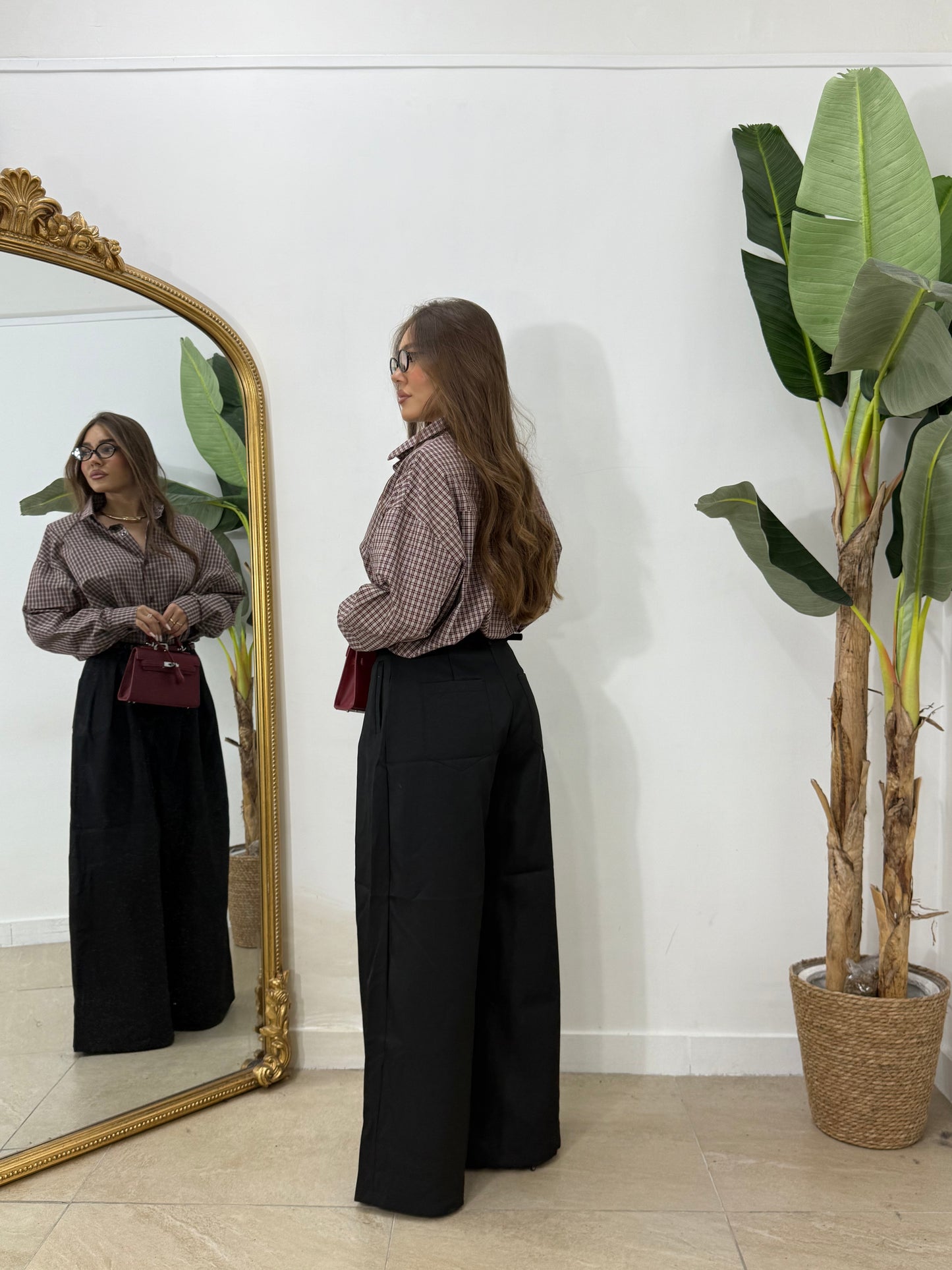 Pantalone palazzo nero -45047