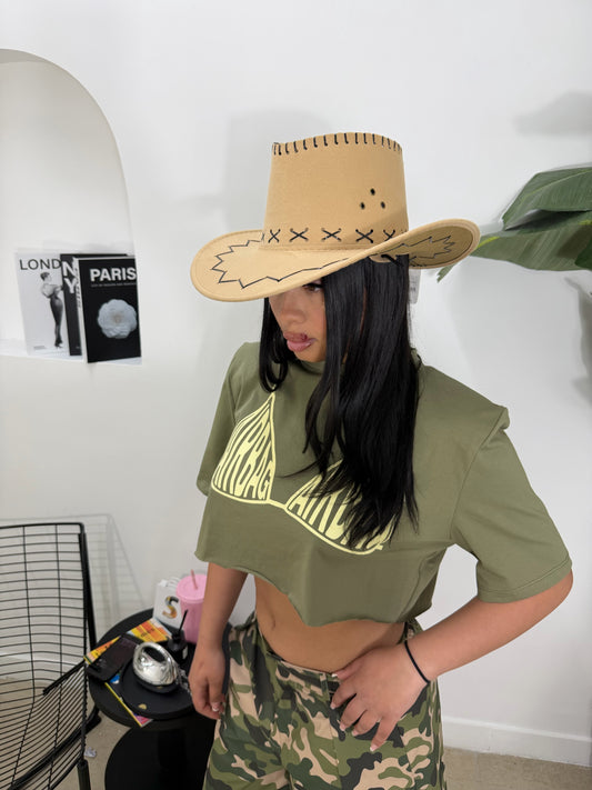 Cappello cow beige