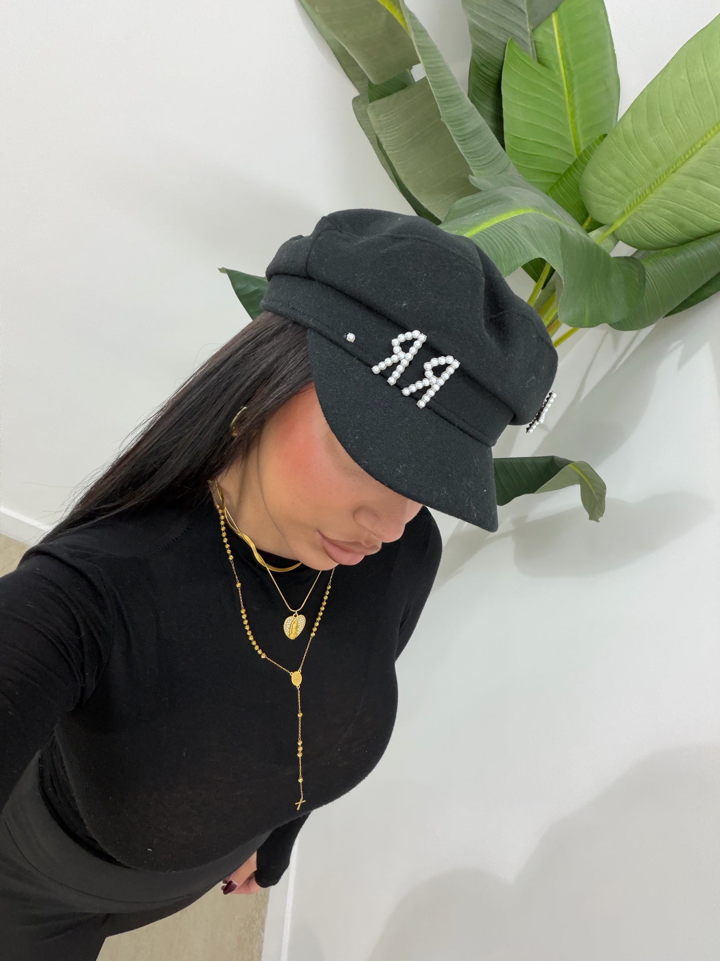 Cappello RB in camoscio nero