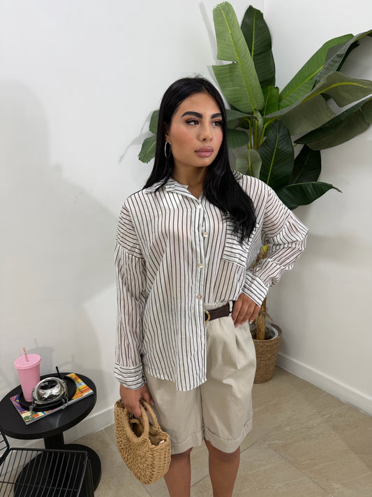 Camicia velais marrone -25135