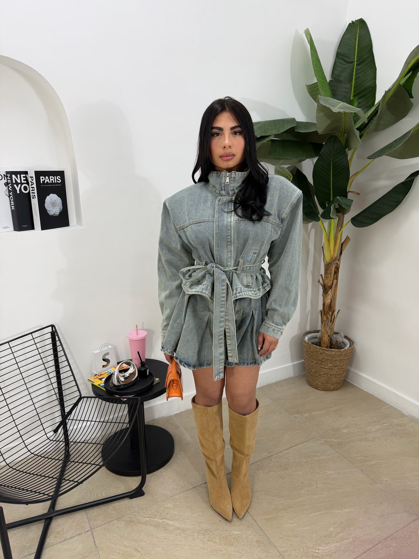 Giacca sabbiata in denim -52719