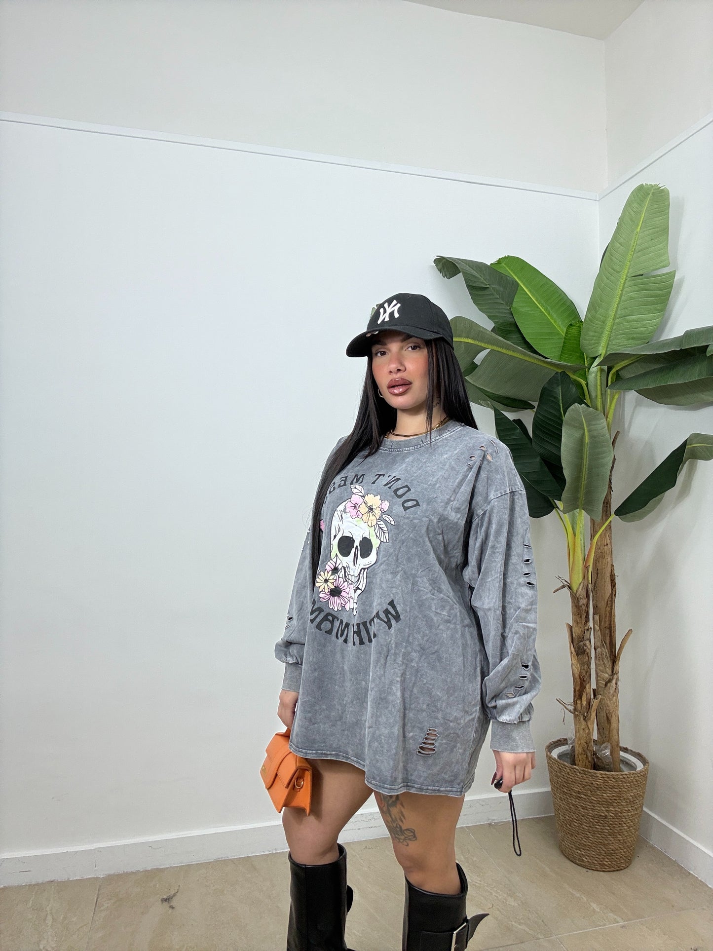 Maxi Shirt teschio