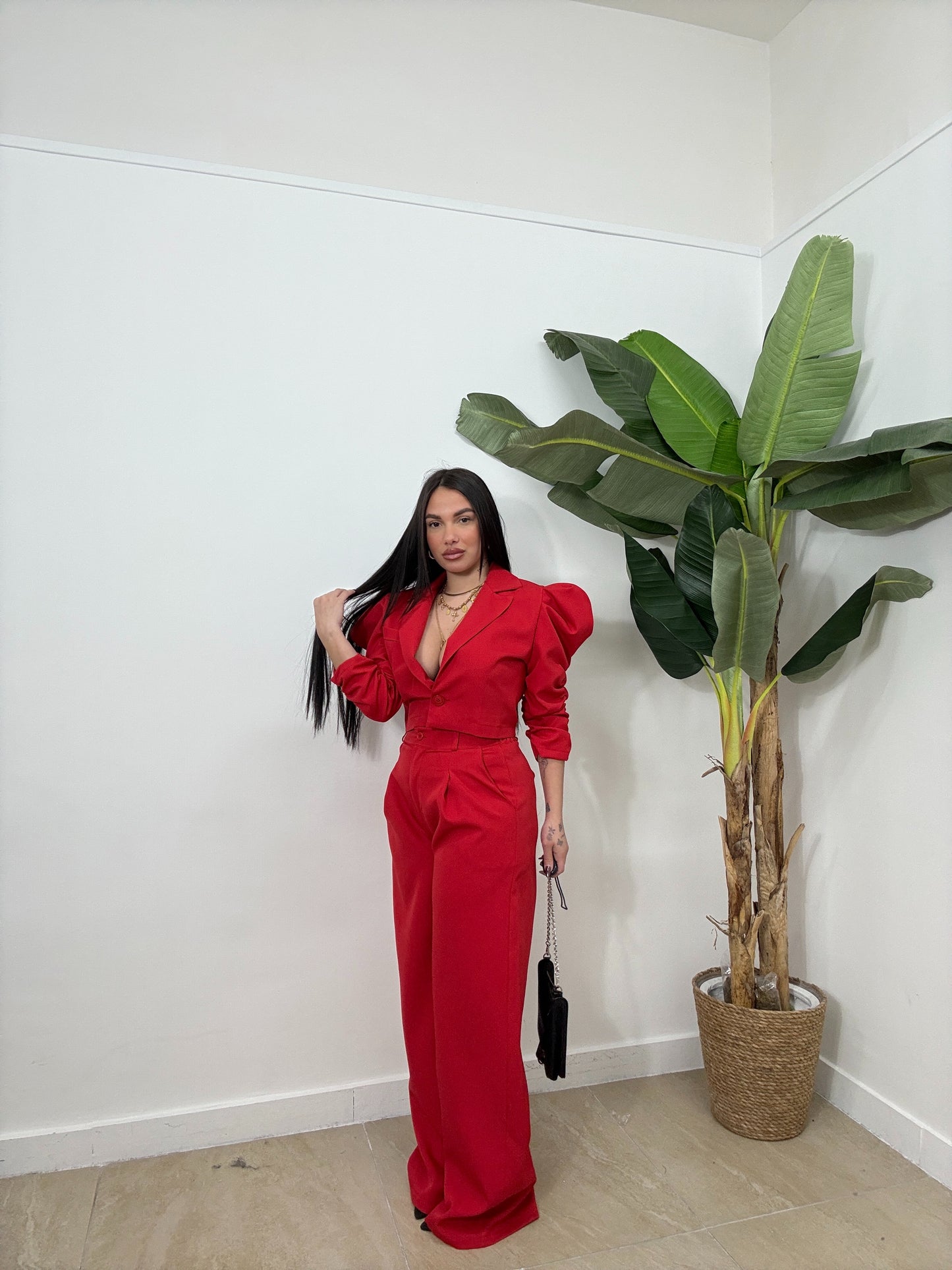 Tailleur drappeggio