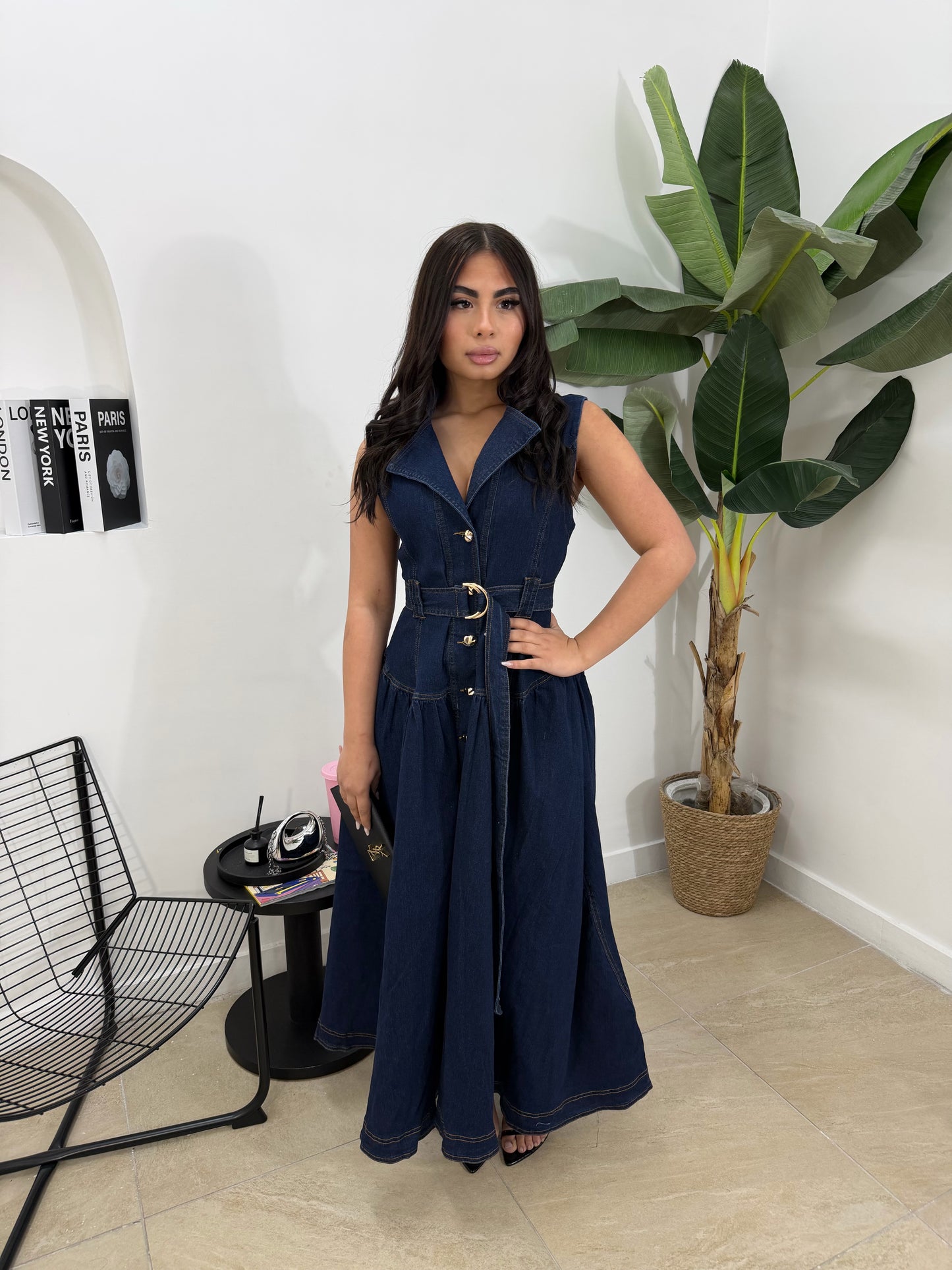 Long Dress denim -11590