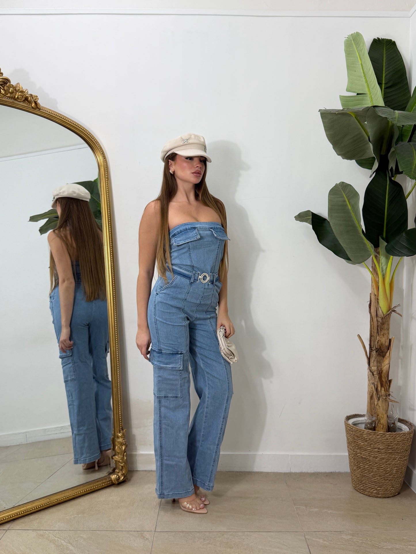 Jump denim con cintura LY104