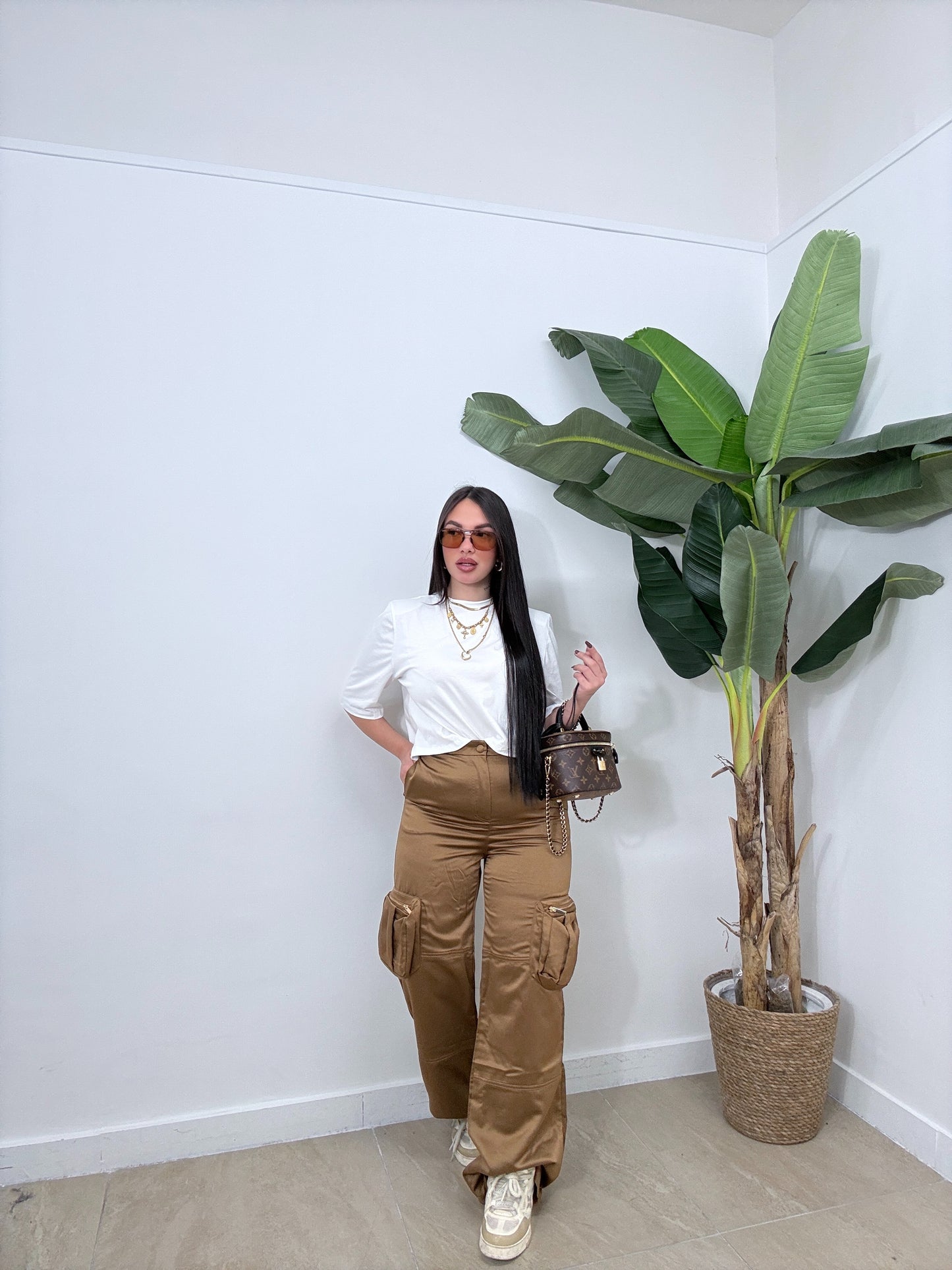 Pantalone satin tasconi