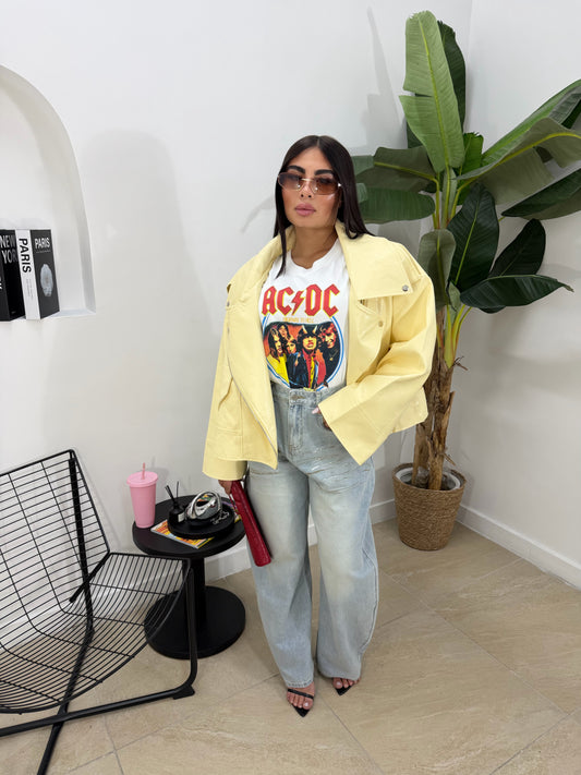 Biker oversize giallo -8020