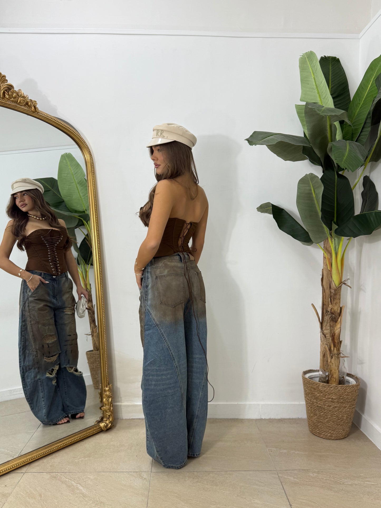 Jeans ballon fume -11780