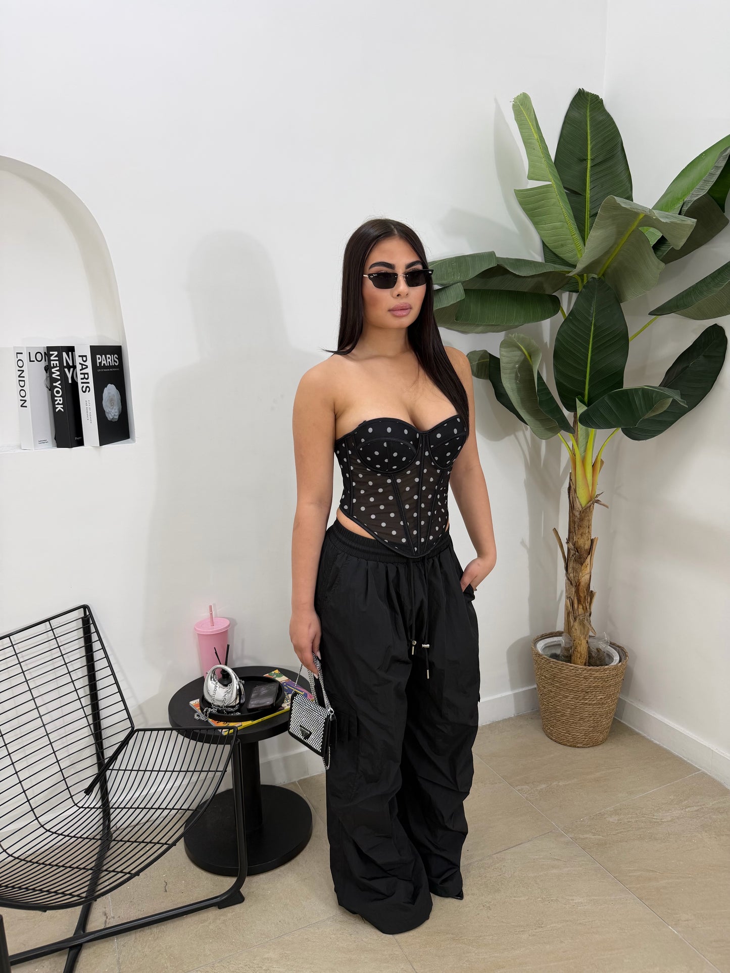 Parachute drappeggio nero -80357