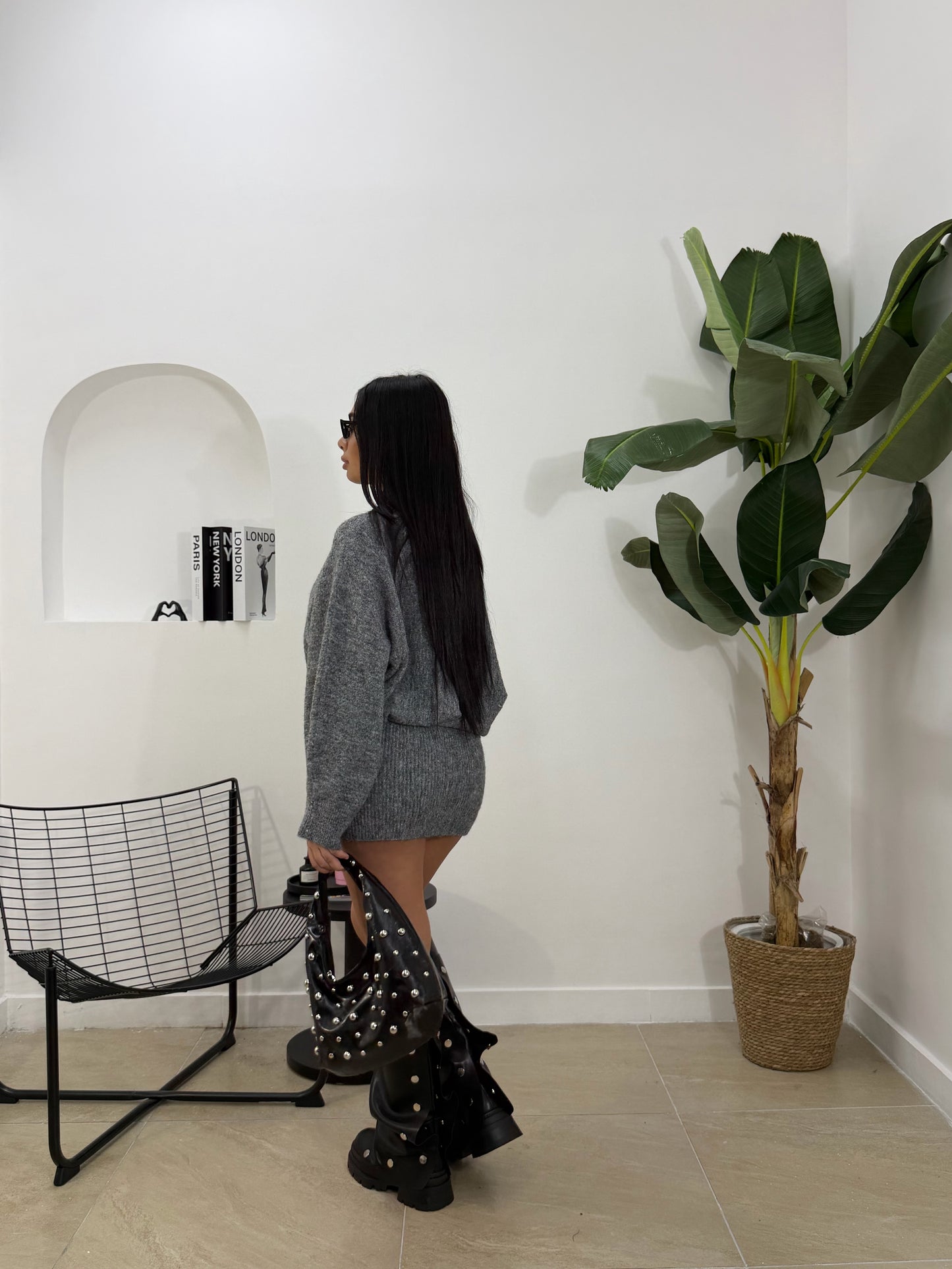 Abito Ginevra grigio - in lana