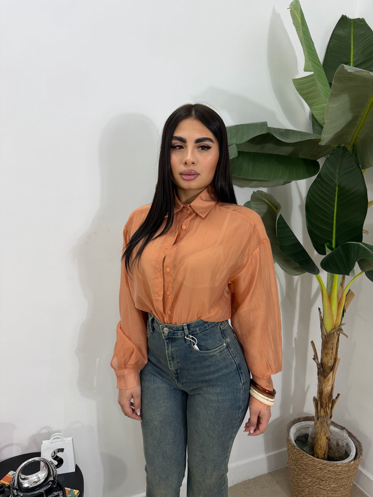 Camicia velo arancio -19027