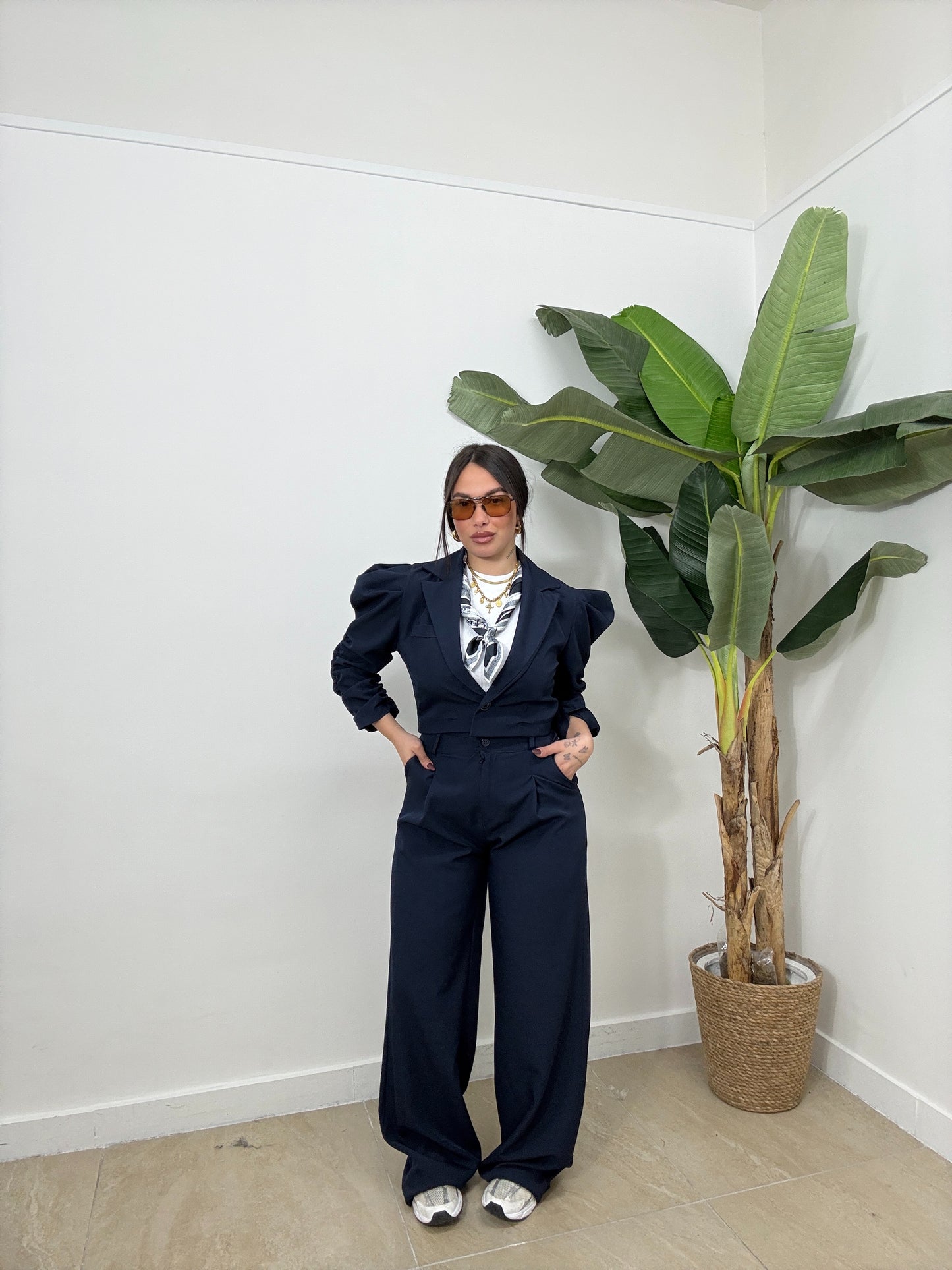 Tailleur drappeggio
