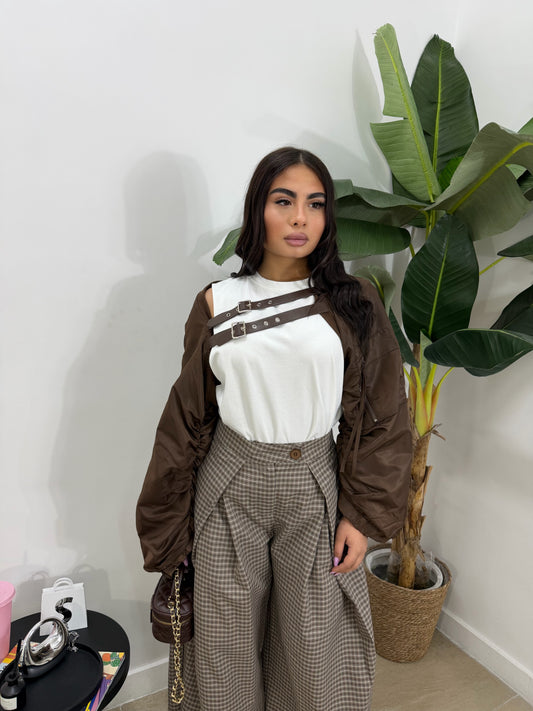 Jacket fibie marrone -45508