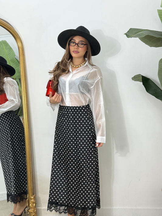 Camicia semi velata bianca -19027