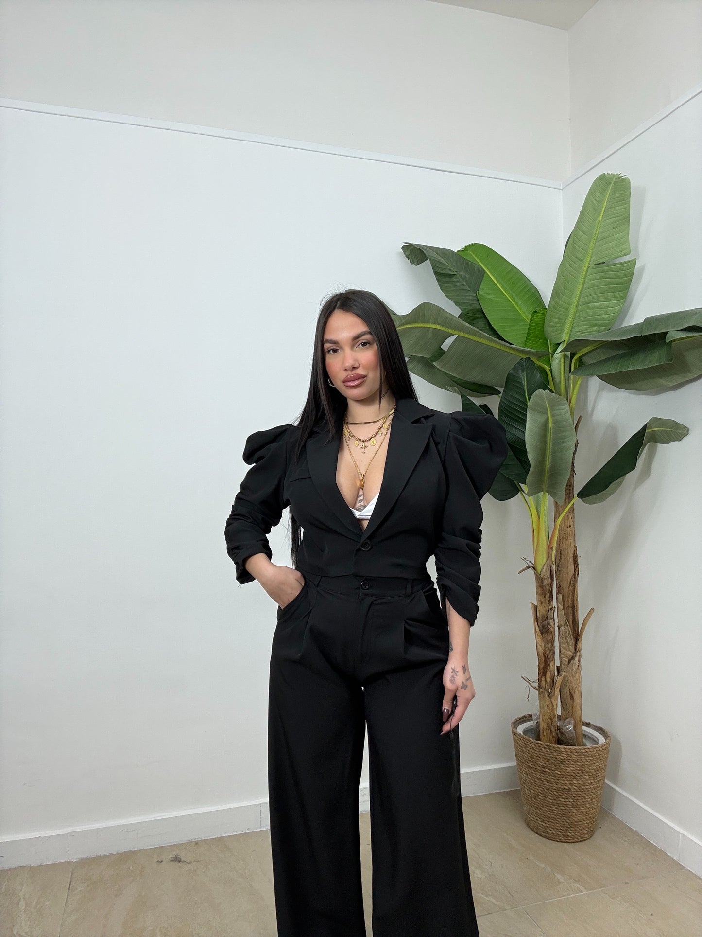 Tailleur drappeggio