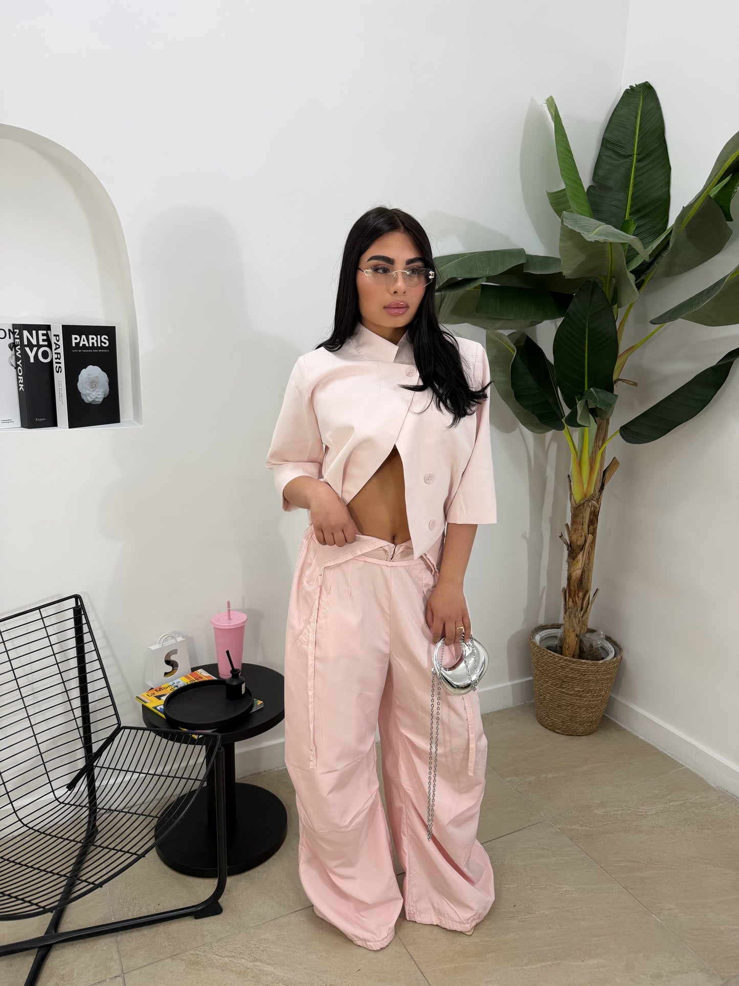 Pantalone bustier rosa -10311