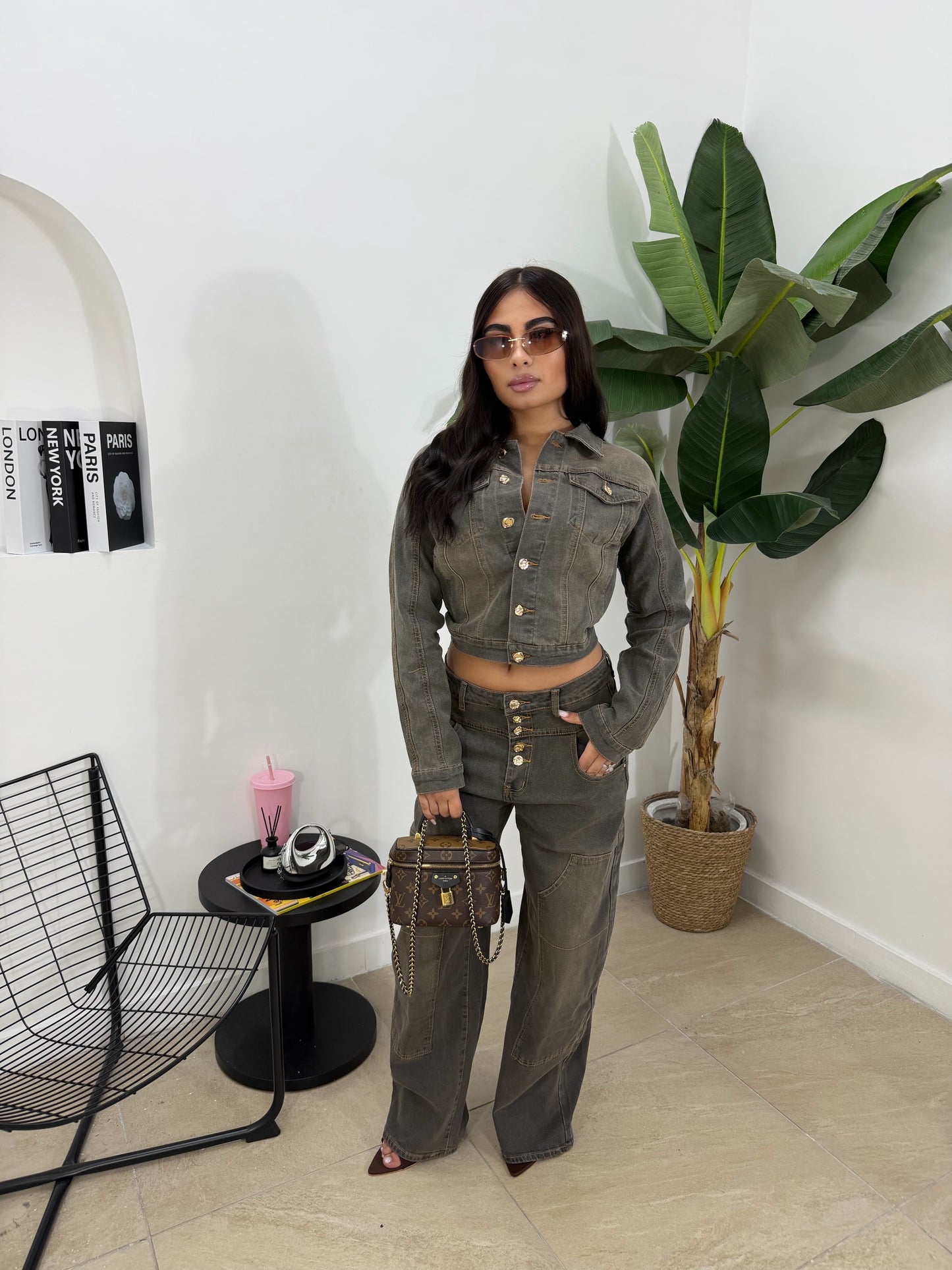 Coordinato bottoni brown -25197