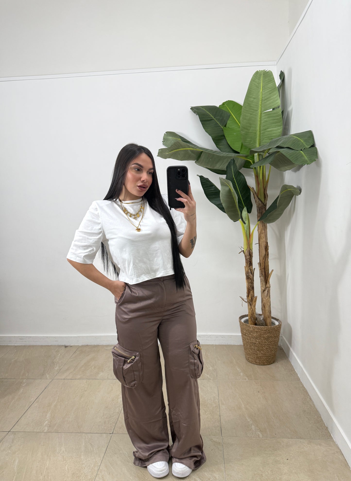 Pantalone satin tasconi