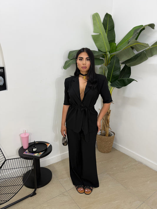 Tailleur ecoque nero -22286