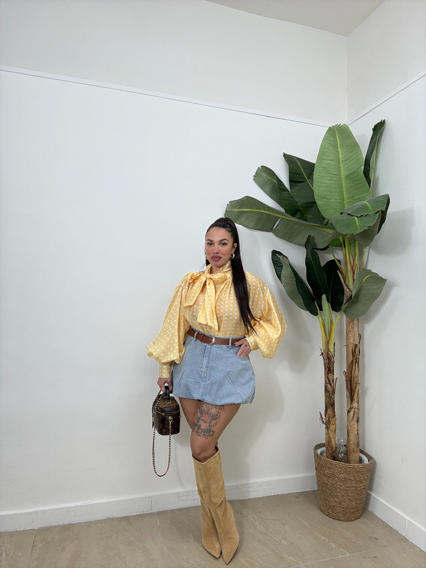 Pantagonna in denim ballon