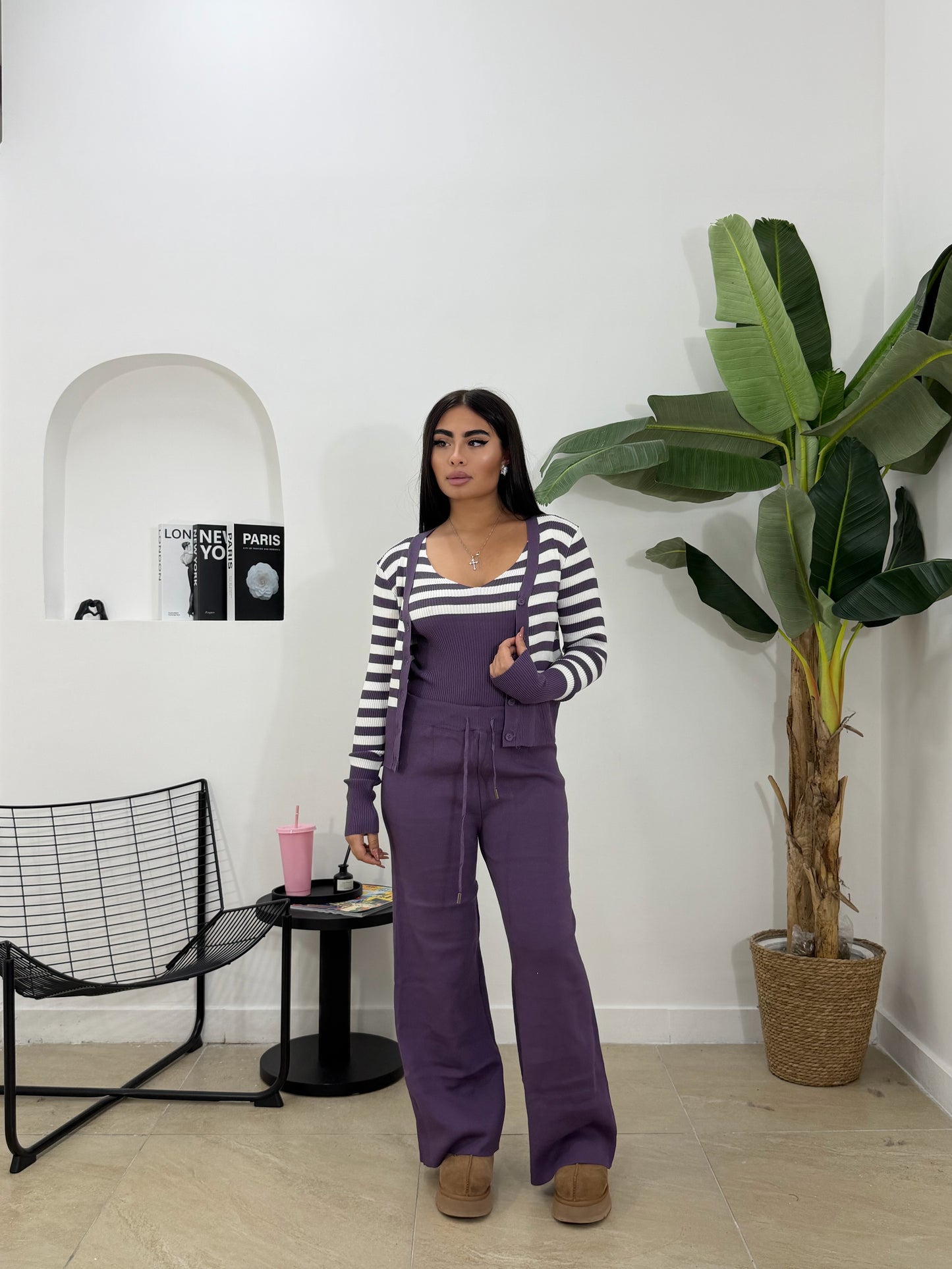 Coordinato 3pezzi a costine