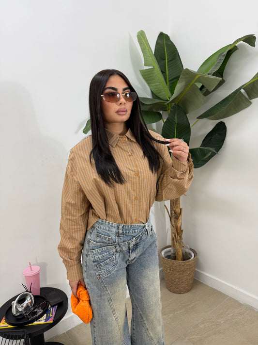 Camicia spalline arancio -2695