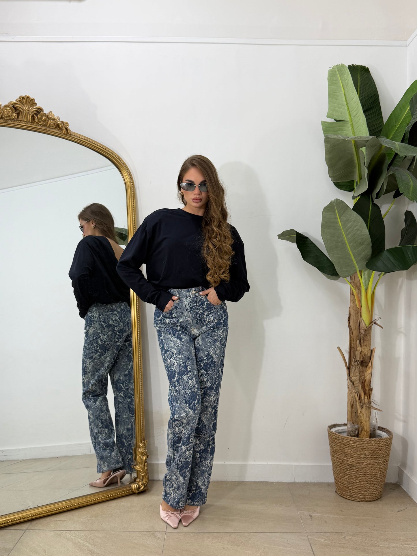 Jeans flower -911