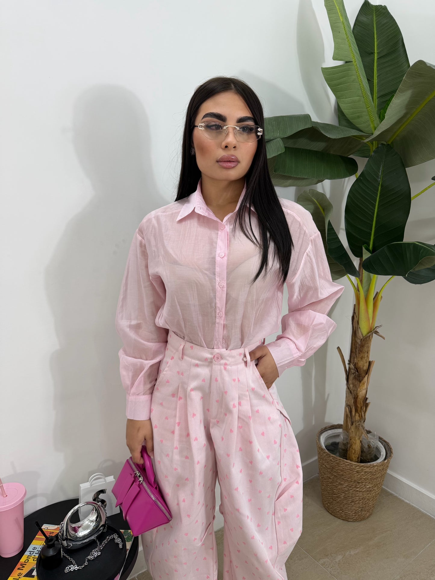 Camicia velo rosa -19027