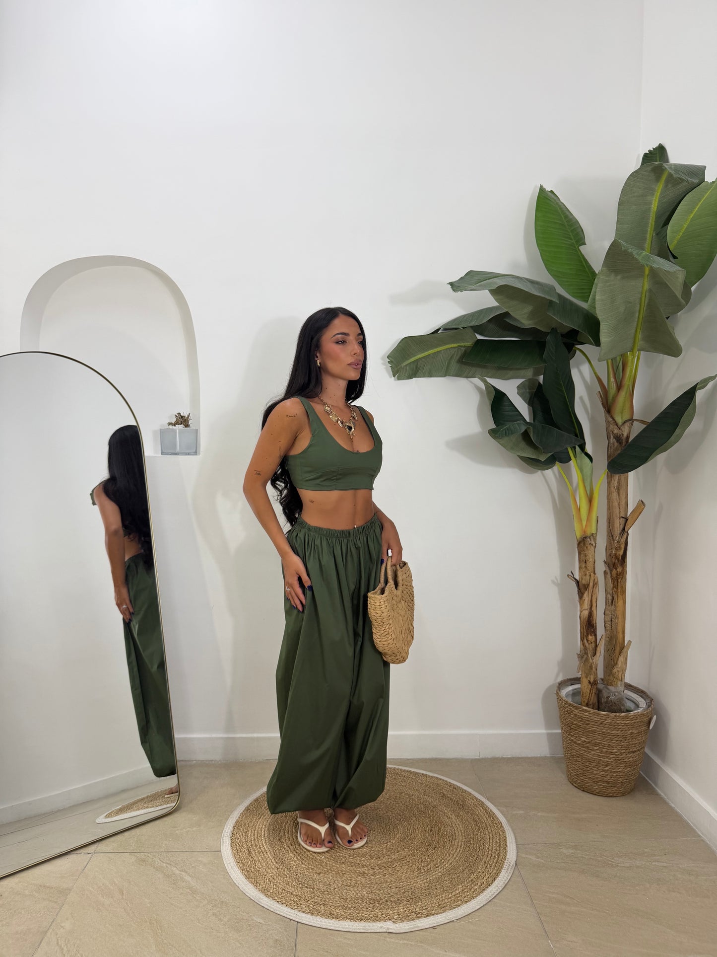 Coordinato julls verde -5847