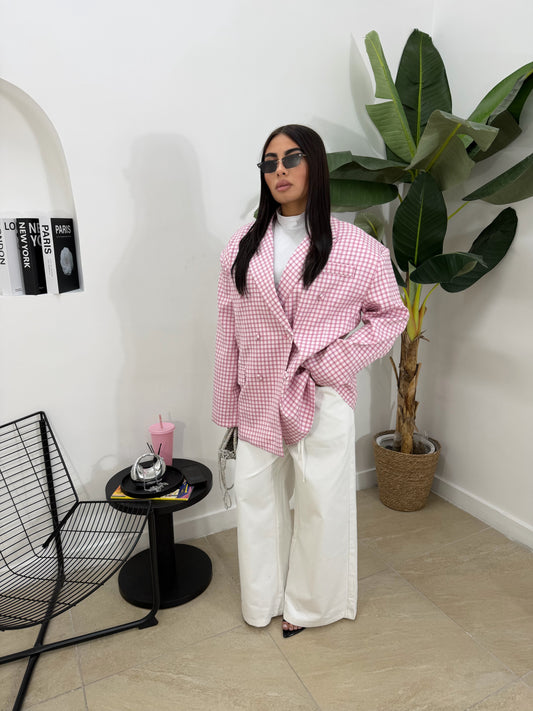 Giacca bottoni rosa -13635