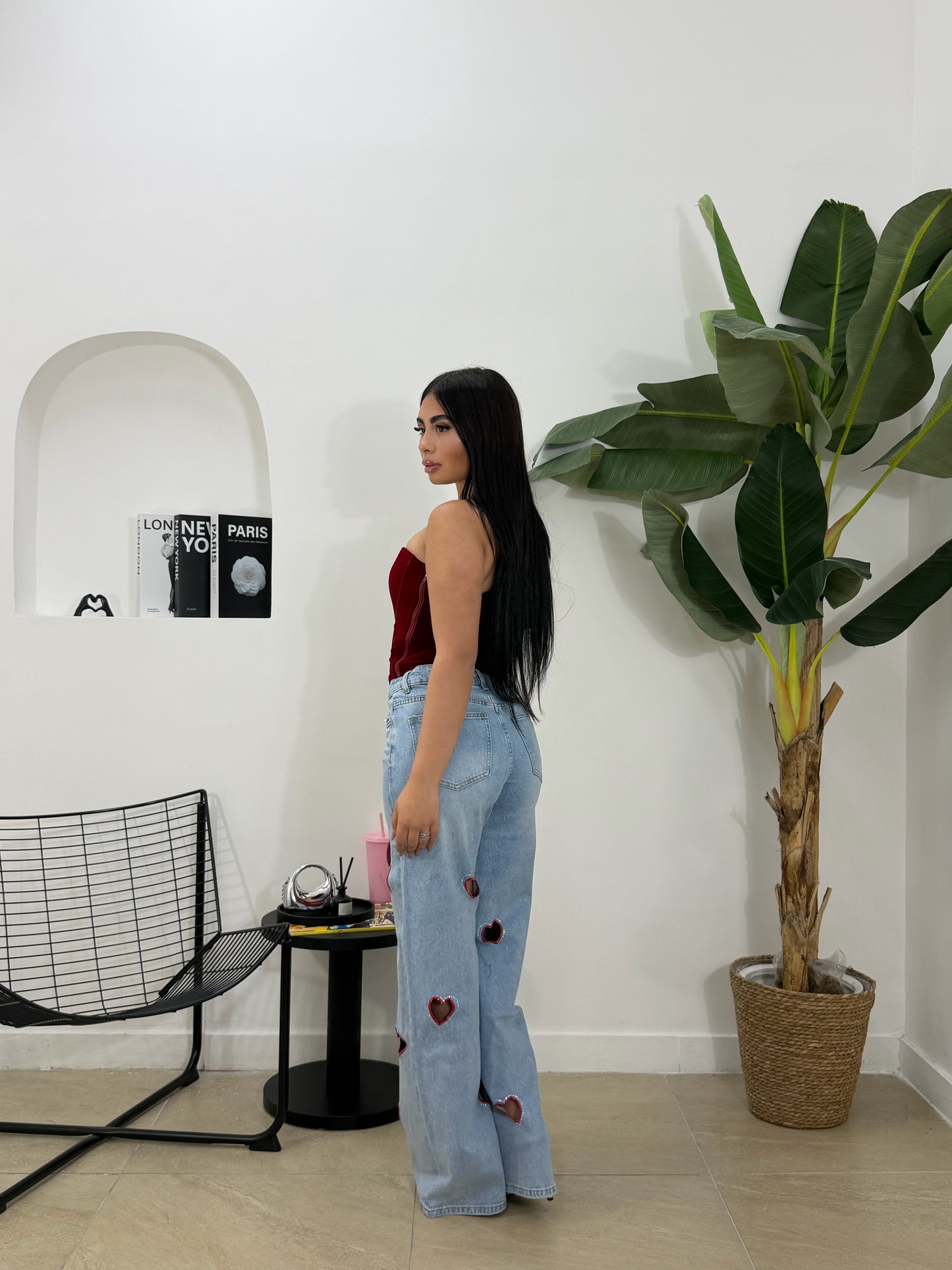 Corpetto in velluto rosso