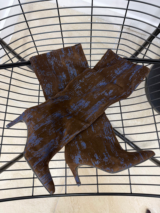 Stivale bicolor marrone