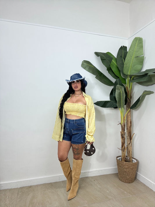 Shorts denim tasconi