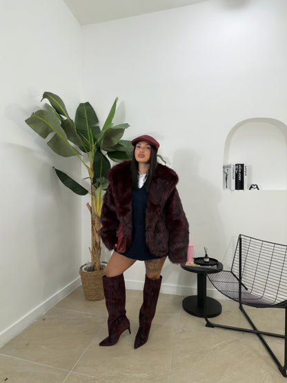 Pelliccia shila bordeoux