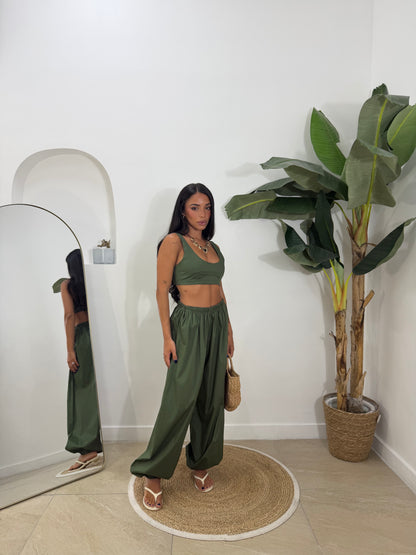 Coordinato julls verde -5847