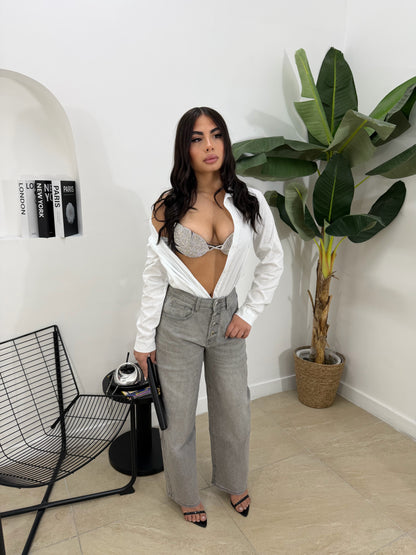 Jeans ballon grigio -32430